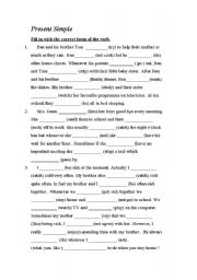 English Worksheet: present simple