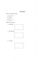 English worksheet: review exercises