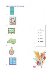 English worksheet: house