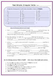 Irregular verbs -  past simple