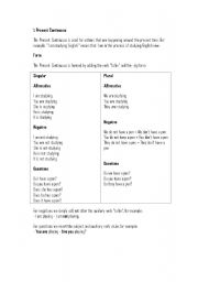 English worksheet: present continuous