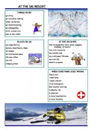 English Worksheet: At the ski resort