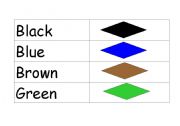 English Worksheet: poster colours
