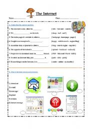 English Worksheet: The Internet