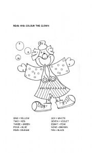 English Worksheet: A funny clown