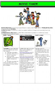 English Worksheet: MOVIE TIME!!