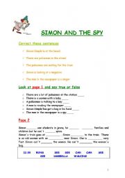 English Worksheet: SIMON AND THE SPY