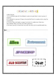 English worksheet: CREATIVE WRITING (2 pages)