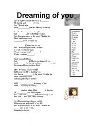 English Worksheet: Dreaming of you