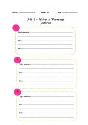 English worksheet: Writing Worksheet