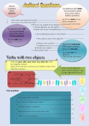 English Worksheet: indirect questions