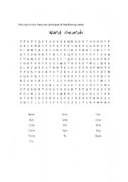 English Worksheet: Verbsword search