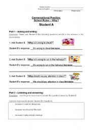 English worksheet: School Rules - Why?  - Lesson Plan