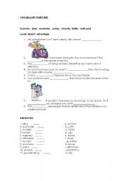 English worksheet: Various vocabulary (2 pages)
