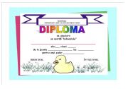 English worksheet: Diploma