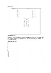 English worksheet: VERB CAN