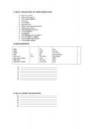 English Worksheet: MAKING QUESTIONS