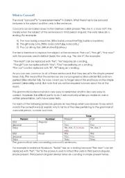 English Worksheet: What is concord
