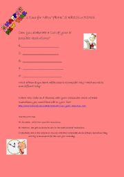 English Worksheet: new years resolutions