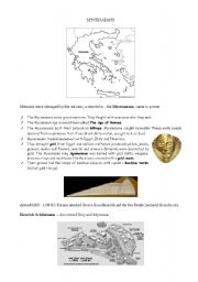 English worksheet: Mycenaeans