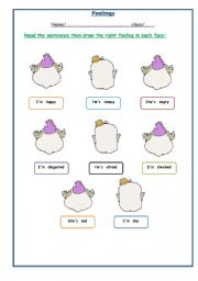 English Worksheet: feelings