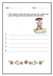 English Worksheet: Writing