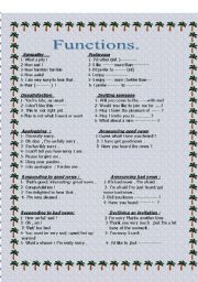 English Worksheet: language functions