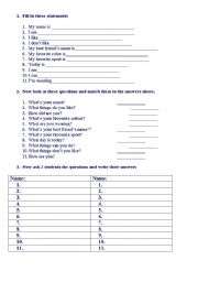 English worksheet: QUESTIONS