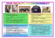 Save Wildlife and Environment in Africa! Grammatical forms.