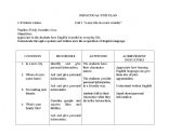 English worksheet: Didactical Unitl Plan