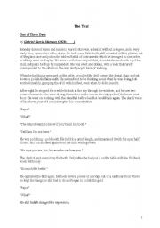 English Worksheet: short story activities