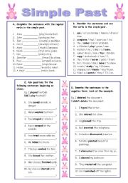 English Worksheet: Simple past (07.11.09)