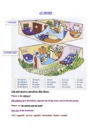 English Worksheet: AT HOME