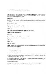 English Worksheet: Friends _ TOW with Rachels assintant activity