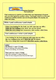 English worksheet: past continuous 