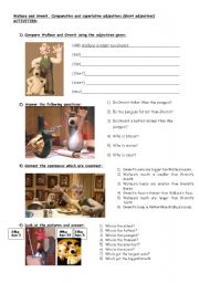 English Worksheet: Wallace and Gromit - Comp and superl adj