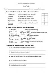 English worksheet: Modal Verbs