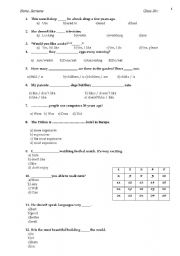 multiple choice test for elementary and pre intermediate levels