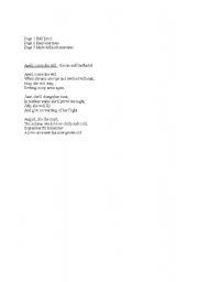 English worksheet: April, Come She Will (song)