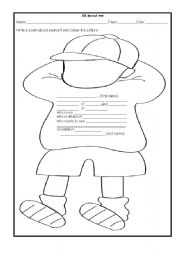 English Worksheet: All about me