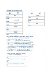 English worksheet: Simple Past Tense