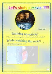 Video time! GATTACA (Extract # 2): COMPREHENSIVE PROJECT (8 PAGES, 25 TASKS) ( Complete ANSWER KEY)