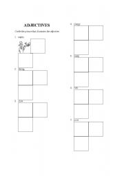 English Worksheet: adjectives