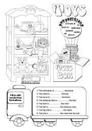 English Worksheet: Toys (1/2)