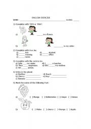 English worksheet: English exercises