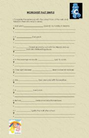 English Worksheet: past simple