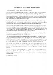 English Worksheet: Story of Taps- Remembrance Day or Vets Day
