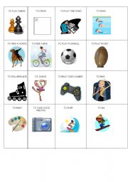 English worksheet: Activites during your free time 