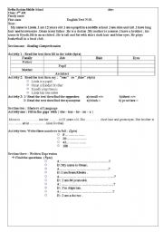 English worksheet: A few exercises to practise vocabulary connected with the topic 