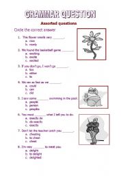 English Worksheet: Grammar activity